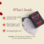 InDeep Couples Game – 100 Conversation Cards with 3 Levels + 15 Deeper Challenge Cards – Interactive Date Night Game for Couples – Great Gift for Him & Her – Anniversary or Valentine’s Day - Image 4