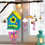 Crafts for Kids Ages 4-8 - 4 Pack DIY Bird House Wind Chime Kit - Build and Paint Birdhouses Wooden Arts Kits Easter Basket Stuffers Gifts for Girls Kids Boys Toddlers Ages 3-5 4-6 6-8 8-12 - Image 8