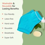 ZenToes Moisturizing Socks for Cracked Heel Treatment, Vitamin E, Olive Oil and Jojoba Oil Heel Socks, Stocking Stuffers for Women, Spa Self Care Gifts for Women (Fuzzy Blue, Regular) - Image 7