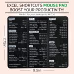 Excel Shortcuts Mouse Pad - The Ultimate Productivity Tool - Dominate Excel Like a Pro - The Secret Weapon to Master Excel - 7.75” x 9.25” Rectangular Shape (Solid Black Print) - Image 4