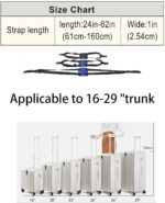 Luggage Straps Bag Bungee， Luggage Straps Suitcase Adjustable Belt，Add a Bag Easy to Travel Suitcase Elastic Strap Belt – (Black) - Image 6