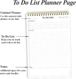 Yaridar (5-Pack) To Do List Notepad - A5 Undated Daily Planner, 250 Sheets/500 Pages To Do List Notebook for Work, Spiral Waterproof Notepad for Office Supplies, School Planner, 5.8" x 8.3" - Image 3