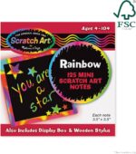 Melissa & Doug Scratch Art Rainbow Mini Notes (125) with Wooden Stylus - FSC Certified - Image 5