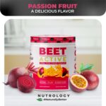 Nutrology Beet Active, Natural Pre-Workout Powder, Supports Energy, Endurance & Nitric Oxide Flow with Beet Powder, Yerba Mate & Electrolytes, Vegan Pre Workout, Passion Fruit Flavor, 30 Servings - Image 8