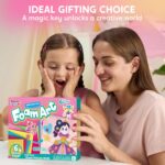 Klever Kits Foam Art Kit for Kids, EVA Foam Stickers with 6 Art Board and 800+ Stickers, DIY Arts and Crafts for Boys Girls Age 3+, Unicorns & Princesses Birthday Gifts Travel Toy - Image 5