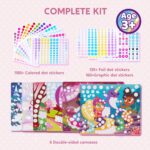 Klever Kits Dot Art Kit for Kids, No Mess Sticker for Toddlers 3-7, Craft Kits, DIY Creative Activity, Travel Toy, Birthday Presents for Boys Girls (Unicorns & Princess) - Image 3
