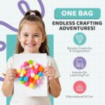 Yameer Arts and Crafts Supplies for Kids 1500+ Pcs - All in One DIY Art Craft Supplies for Kids and Toddlers - Kid Crafting School Supply Kit & Materials Age 4 5 6 7 8 9 - Image 3