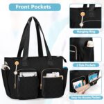 Nurse Tote Bag Clinical Bag Empty, Large Nurse Bag for Work fits 15.6" Laptop for Medical Assistants, Home Healthcare, Travel, Black - Image 4