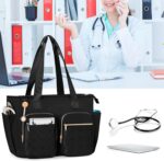 Nurse Tote Bag Clinical Bag Empty, Large Nurse Bag for Work fits 15.6" Laptop for Medical Assistants, Home Healthcare, Travel, Black - Image 9