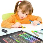 Sunnyglade 185 Pieces Double Sided Trifold Easel Art Set, Drawing Art Box with Oil Pastels, Crayons, Colored Pencils, Markers, Paint Brush, Watercolor Cakes, Sketch Pad - Image 3