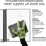 Rocketbook Fusion Hybrid Reusable Planner and Notebook in One, Additional Blank Pages, Goal and Project Tracker, Undated Planner, Letter Size 8.5x11, Black (Pack of 1) - Image 6