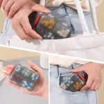 1Pack Travel Pill Organizer - 10 Compartments Pill Case, Compact and Portable Pill Box, Perfect for On-The-Go Storage, Pill Holder for Purse Gray - Image 3