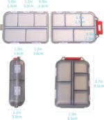 1Pack Travel Pill Organizer - 10 Compartments Pill Case, Compact and Portable Pill Box, Perfect for On-The-Go Storage, Pill Holder for Purse Gray - Image 4