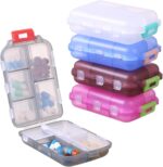 1Pack Travel Pill Organizer - 10 Compartments Pill Case, Compact and Portable Pill Box, Perfect for On-The-Go Storage, Pill Holder for Purse Gray - Image 9