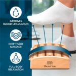 TheraFlow Foot Massager for Neuropathy & Plantar Fasciitis Relief - Mom Gifts for Women & Gifts for Dad, Wooden Foot Roller Massager, Neuropathy Pain Relief for Feet (Includes Reflexology Chart) - Image 4