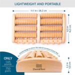 TheraFlow Foot Massager for Neuropathy & Plantar Fasciitis Relief - Mom Gifts for Women & Gifts for Dad, Wooden Foot Roller Massager, Neuropathy Pain Relief for Feet (Includes Reflexology Chart) - Image 6