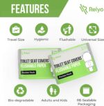 Toilet Seat Cover Paper Flushable (50 Pack) - XL for Adults and Kids Potty Training, 100% Biodegradable Travel Supplies Essentials for Public Restrooms, Airplane, Camping, Festivals - Image 4