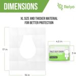 Toilet Seat Cover Paper Flushable (50 Pack) - XL for Adults and Kids Potty Training, 100% Biodegradable Travel Supplies Essentials for Public Restrooms, Airplane, Camping, Festivals - Image 6