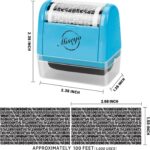 Miseyo Wide Identity Theft Protection Roller Stamp Set - Blue (3 Refill Ink Included) - Image 3