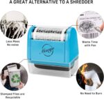 Miseyo Wide Identity Theft Protection Roller Stamp Set - Blue (3 Refill Ink Included) - Image 6