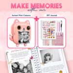 Photomaker Kit - Instant Print Camera for Kids Plus DIY Journal Kit for Girls - 150 Pcs Tween Journal & Camera for Girls - 6 7 8 9 10 11 12 13 14 Year Old Girl (Cat) - Image 8