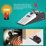 Portable Door Lock & Door Stop Alarm Set, Dual Protection Home Security Door Kit, Travel Hotel Lock Devices Pocket Self Defensey Tools for Traveling Hotel Home Apartment,Red - Image 4