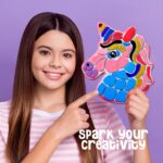 Dan&Darci Stepping Stones Painting Kit for Kids - Outdoor Crafts - Paint 5 Garden Stone - Unicorn Craft Kits for Boys, Girls Ages 6-12 - Christmas Gifts for Boy, Girl Age 6, 7, 8, 9, 10 + Year Old - Image 8