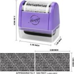 Miseyo Wide Identity Theft Protection Roller Stamp Set - Purple (3 Refill Ink Included) - Image 3