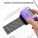 Miseyo Wide Identity Theft Protection Roller Stamp Set - Purple (3 Refill Ink Included) - Image 5