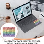 Synerlogic Word/Excel Windows Shortcut Sticker | Reference Guide Keyboard Shortcuts | Work from Home Essentials | Excel Shortcuts Cheat Sheet Laminated Vinyl (Rainbow/Small) - Image 3