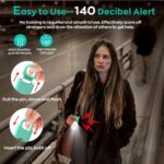 140dB Personal Safety Alarm for Women, 6 Pack Safe Alarm Protection Keychain with Strobe Light & Low Battery Notice, Security Siren Self Defense for Kids Seniors College Girls, Multicolor - Image 3