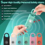 140dB Personal Safety Alarm for Women, 6 Pack Safe Alarm Protection Keychain with Strobe Light & Low Battery Notice, Security Siren Self Defense for Kids Seniors College Girls, Multicolor - Image 4
