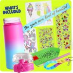 Dan&Darci Decorate Your Own Glow-in-The-Dark Water Bottle Kit for Girls - Christmas Gifts for Girl Ages 4-6 5-7 6-8 - 4 5 6 7 8 Year Old Birthday Gift Ideas - Arts and Crafts for Kids Age 6-8 - Image 5