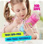 Dan&Darci Decorate Your Own Glow-in-The-Dark Water Bottle Kit for Girls - Christmas Gifts for Girl Ages 4-6 5-7 6-8 - 4 5 6 7 8 Year Old Birthday Gift Ideas - Arts and Crafts for Kids Age 6-8 - Image 7
