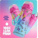 Dan&Darci Decorate Your Own Glow-in-The-Dark Water Bottle Kit for Girls - Christmas Gifts for Girl Ages 4-6 5-7 6-8 - 4 5 6 7 8 Year Old Birthday Gift Ideas - Arts and Crafts for Kids Age 6-8 - Image 8