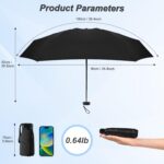 Mini Umbrella for Travel - Waterproof Portable Folding Umbrella Flat Compact Lightweight Small Umbrellas for Pocket Purse - Image 5