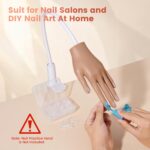 100PCS Replacement Nail Tips for Practice Hand - Clear Refill Acrylic Fake Nail Tips for Silicone Nail Hand Practice - Image 6