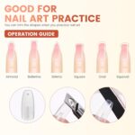 100PCS Replacement Nail Tips for Practice Hand - Clear Refill Acrylic Fake Nail Tips for Silicone Nail Hand Practice - Image 7