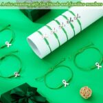 Sasylvia Mental Health Awareness Month Bracelets Gifts Adjustable Green Ribbon Bracelets for Men Women - Image 4
