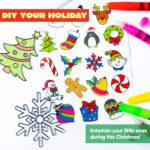 JOYIN Christmas 18 PCS Window Sun Catchers DIY Paint Art and Craft Kit, Make Your Own Window Clings for Christmas Holiday Decorations,Kids Art Project - Image 5