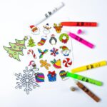 JOYIN Christmas 18 PCS Window Sun Catchers DIY Paint Art and Craft Kit, Make Your Own Window Clings for Christmas Holiday Decorations,Kids Art Project - Image 9