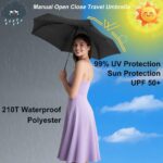 GAOYAING Compact Travel Umbrella with Case Sun&Rain Lightweight Small and Compact Suit for Pocket - Image 5