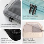 Aerotrunk Compression Packing Cubes for Travel - Luggage Organizer Bags - Double Zipper Packing Cubes for Suitcases (4-Pack, Beige) - Image 7