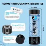 NuRich Echo NuRich Flask Hydrogen Water Bottle, 420ml Portable SPE/PEM Generator, 2200PPB in 3 Min, Rechargeable Hydrogen Ionizer for Home, Travel, Fitness - Gift for All Family Members - Image 9