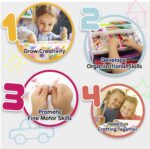 Olly Kids Arts and Crafts Supplies Set- 1000+ Pieces Giftable Craft Box for Kids: DIY Craft Supplies for Toddlers, School Project, and Homeschool - Image 6