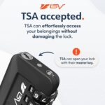 TSA Accepted Luggage Travel Lock, Set-Your-Own Combination Lock for School Gym Locker, Luggage Suitcase Baggage Locks, Filing Cabinets, Toolbox, Case (Black, 2 Pack) - Image 3