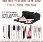 BAREFOOT CARIBOU Hair Tools Travel Bag and Heat Resistant Mat for Flat Irons, Straighteners, Curling Iron, and Haircare Accessories, 2-in-1 design, with Interior Pockets, Portable Organizer - Image 7