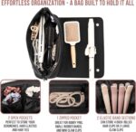 BAREFOOT CARIBOU Hair Tools Travel Bag and Heat Resistant Mat for Flat Irons, Straighteners, Curling Iron, and Haircare Accessories, 2-in-1 design, with Interior Pockets, Portable Organizer - Image 8