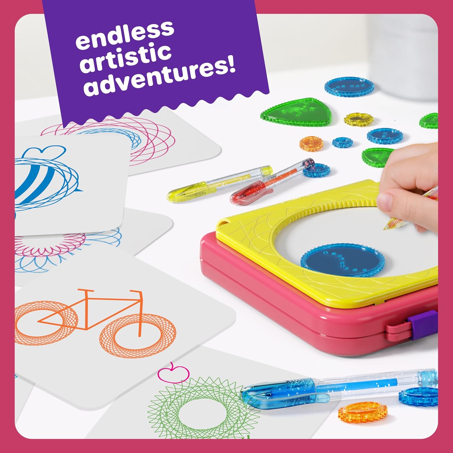 Dan&Darci Spiral Art Kit for Kids - Craft Set for Girls & Boys Ages 6-12 - Gifts for 6, 7, 8, 9, 10 Year Old Girl, Boy - Toys and Crafts Kits Gift - Arts Birthday Retro Vintage Ideas Drawing - Image 7