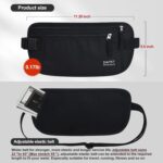 DAITET Money Belt - Passport Holder Secure Hidden Travel Wallet with RFID Blocking, Undercover Fanny Pack (Black) - Image 5